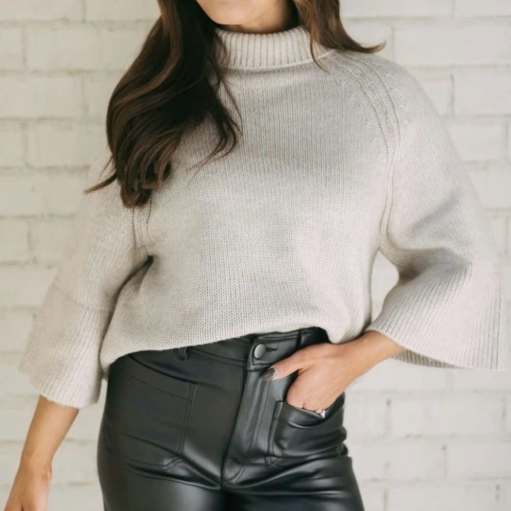 Taupe quarter length sweater